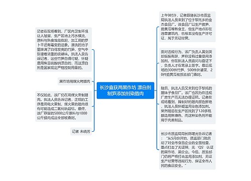 长沙查获两黑作坊 漂白剂制笋添加剂染腊肉