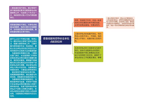 要重视提高领导安全承包点的到位率