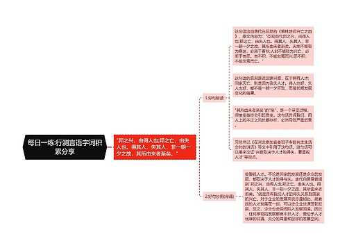 每日一练:行测言语字词积累分享