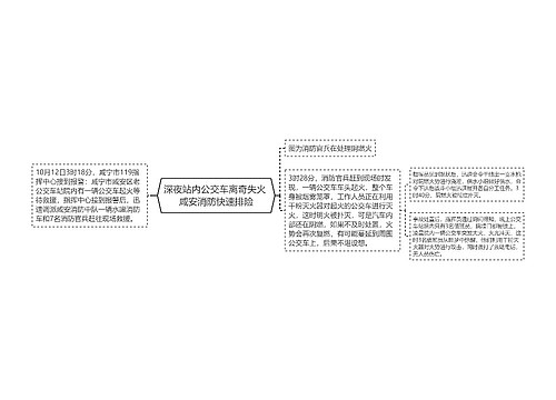 深夜站内公交车离奇失火 咸安消防快速排险