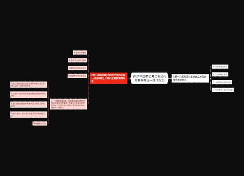 2021年国家公务员考试行测备考每日一练(1223)