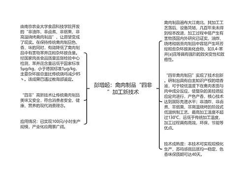 彭增起：禽肉制品“四非”加工新技术