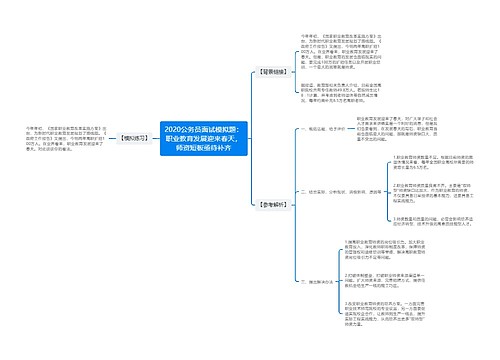 2020公务员面试模拟题：职业教育发展迎来春天，师资短板亟待补齐