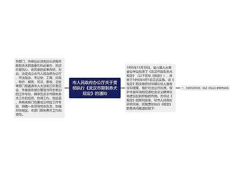 市人民政府办公厅关于贯彻执行《武汉市限制养犬规定》的通知