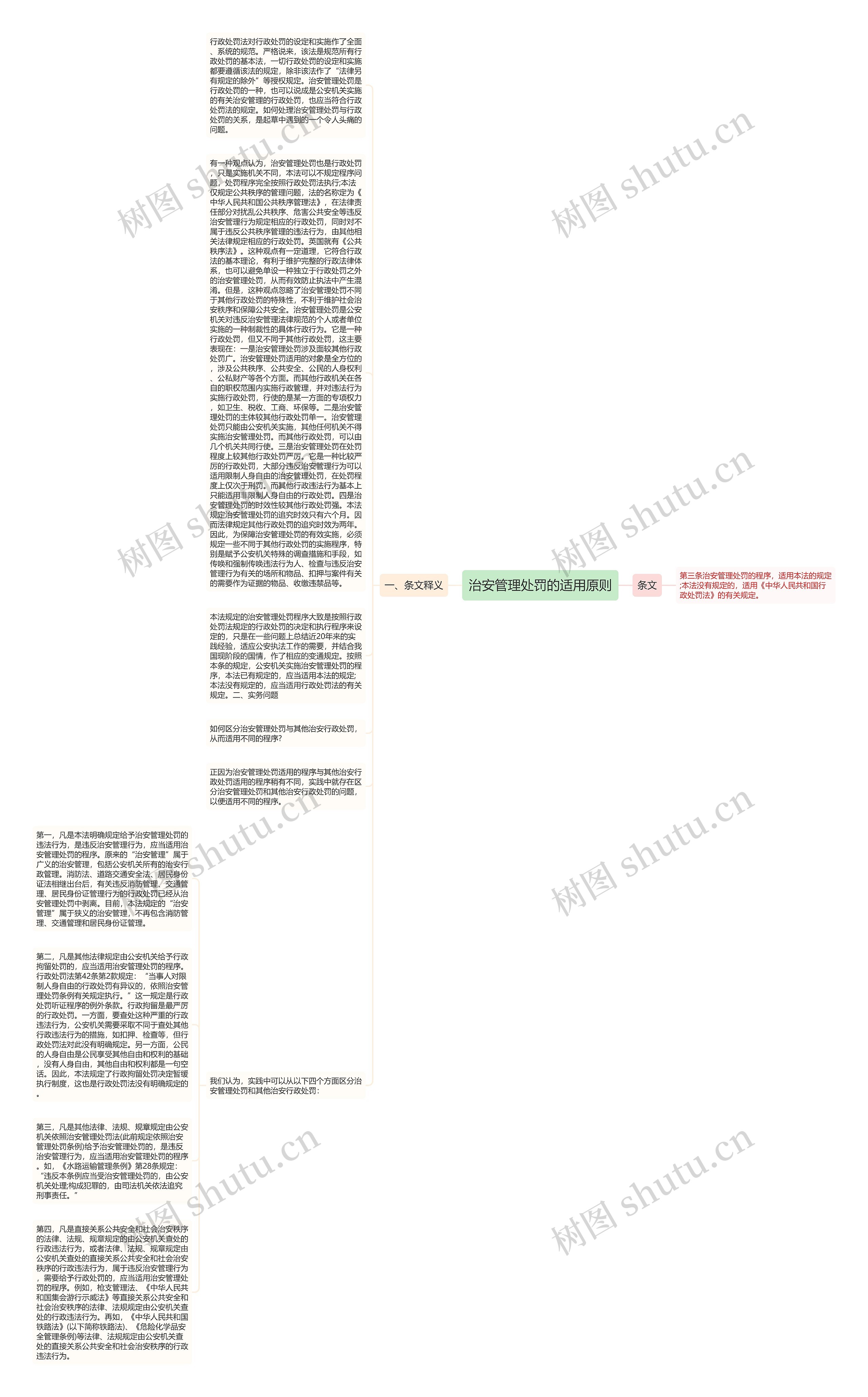 治安管理处罚的适用原则思维导图