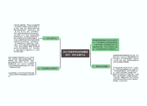 2021年国考申论归纳概括技巧：问什么答什么