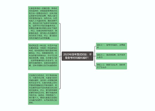 2020年国考面试经验：不是备考时间越长越好！