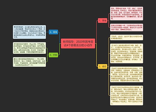 老师指导：2020年国考面试4个容易丢分的小动作