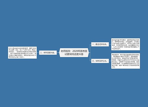 老师指导：2020年国考面试要保持适度兴奋