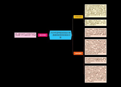 2020年国考面试经验分享：道德绑架背后的现实问题