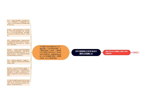 2021国国家公务员考试行测热点预测汇总