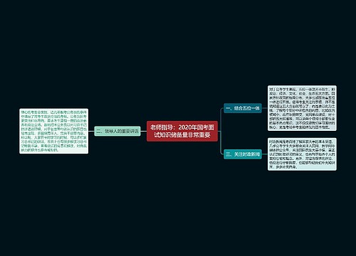 老师指导：2020年国考面试知识储备量非常重要