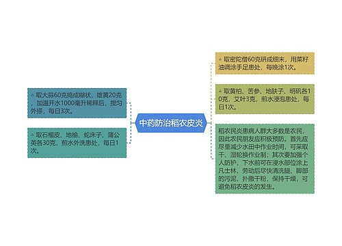 中药防治稻农皮炎