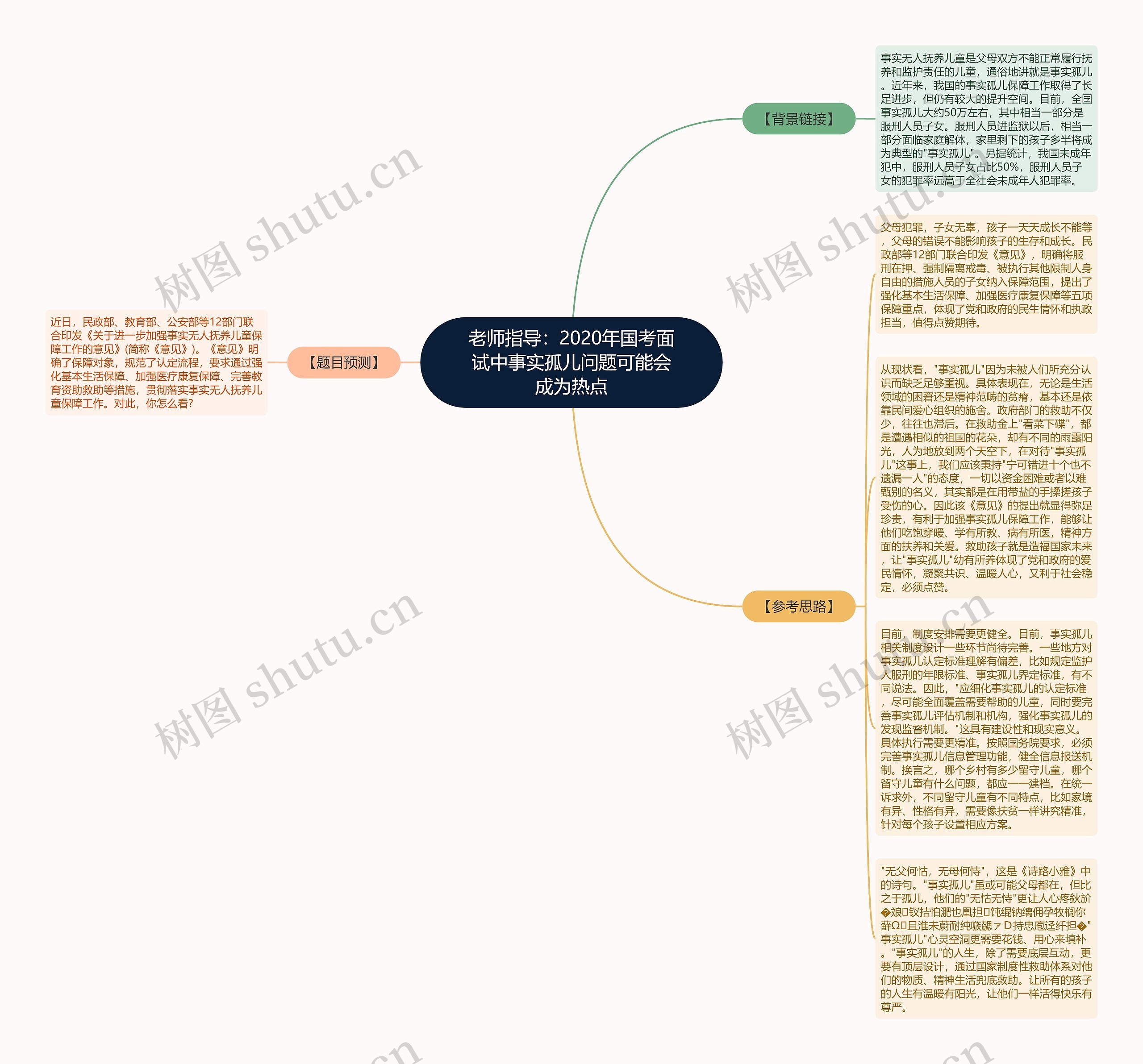 老师指导：2020年国考面试中事实孤儿问题可能会成为热点