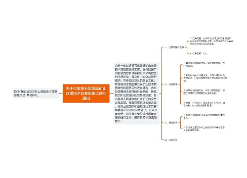 关于征集第五届国际矿山救援技术竞赛形象大使的通知