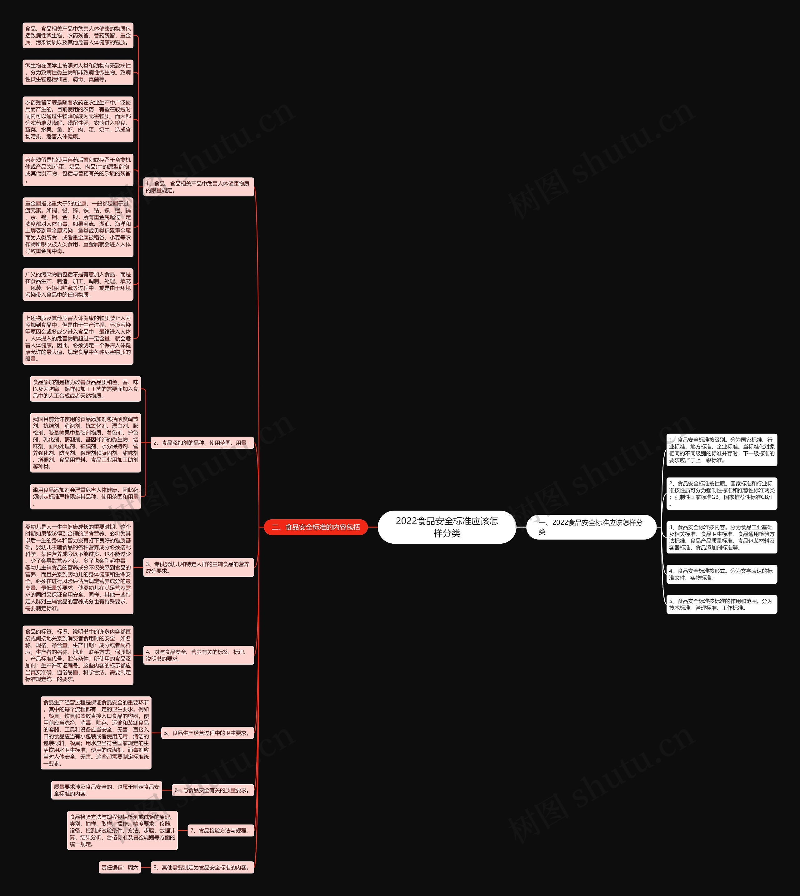 2022食品安全标准应该怎样分类思维导图