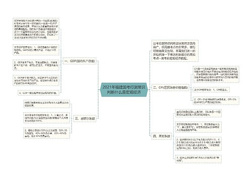 2021年福建国考行测常识判断什么是宏观经济