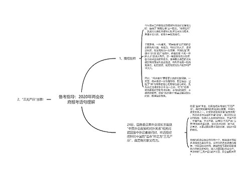 备考指导：2020年两会政府报考语句理解