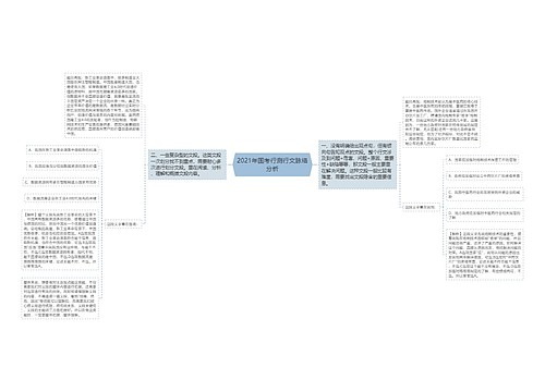 2021年国考行测行文脉络分析