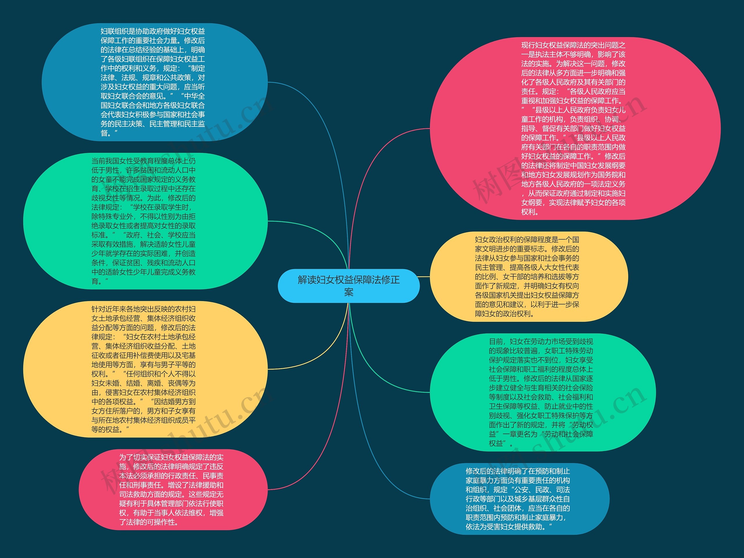 解读妇女权益保障法修正案思维导图