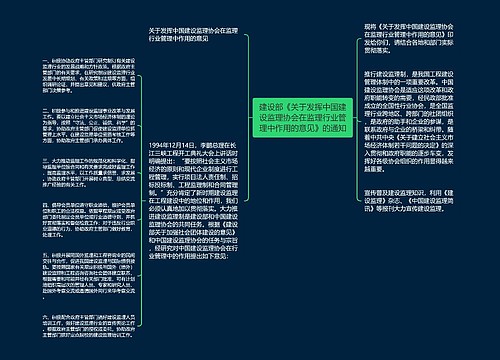 建设部《关于发挥中国建设监理协会在监理行业管理中作用的意见》的通知