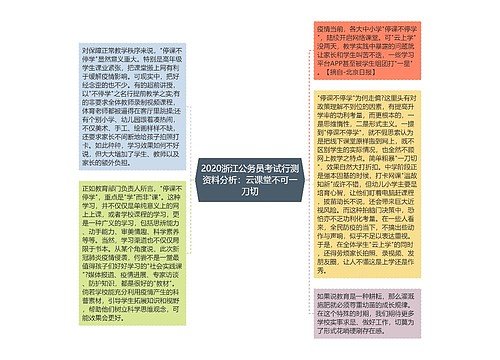 2020浙江公务员考试行测资料分析：云课堂不可一刀切