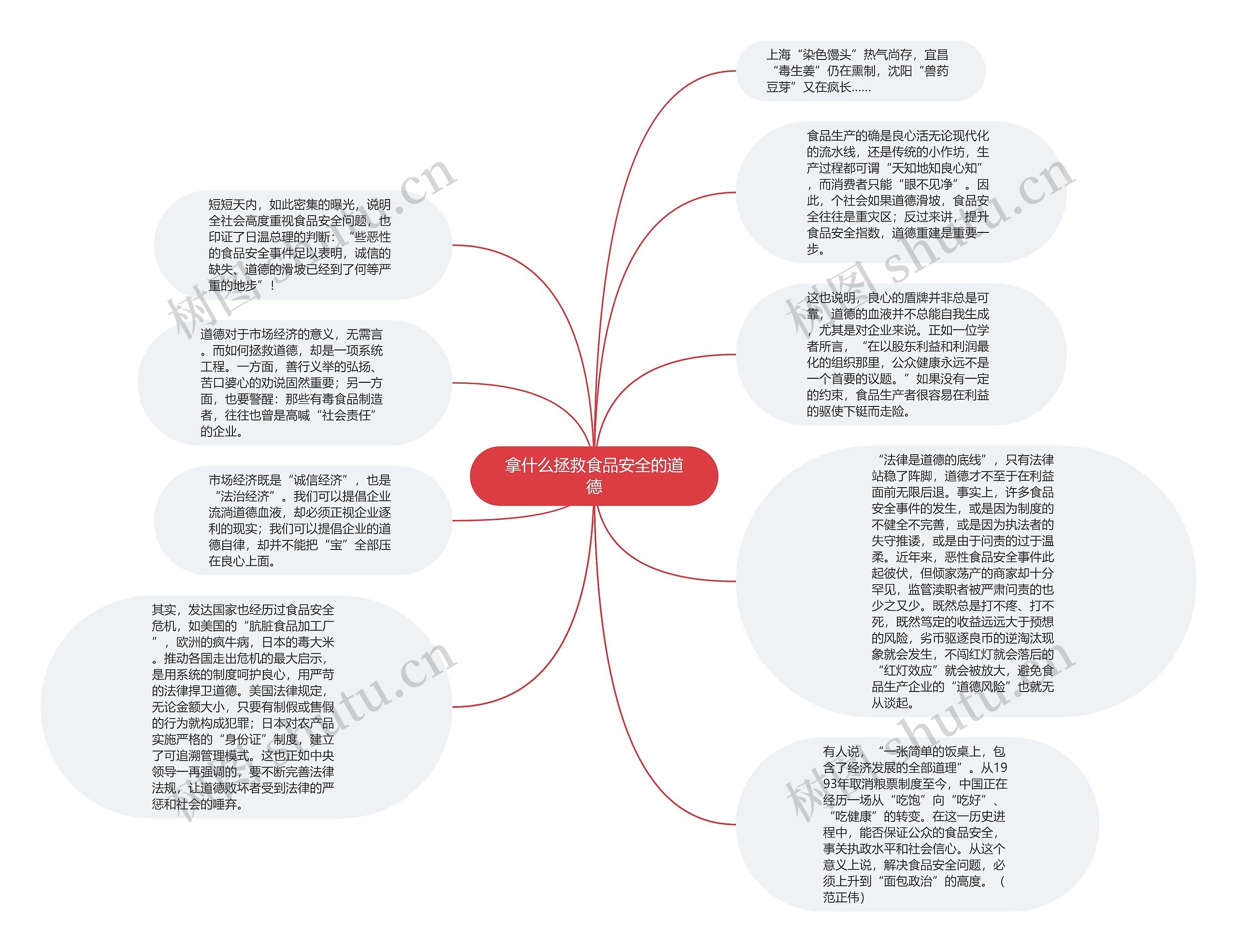 拿什么拯救食品安全的道德思维导图