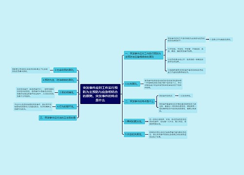 突发事件应对工作实行预防为主预防与应急相结合的原则，突发事件的特点是什么