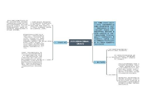 2020宁夏省考行测备考：《留余庆》