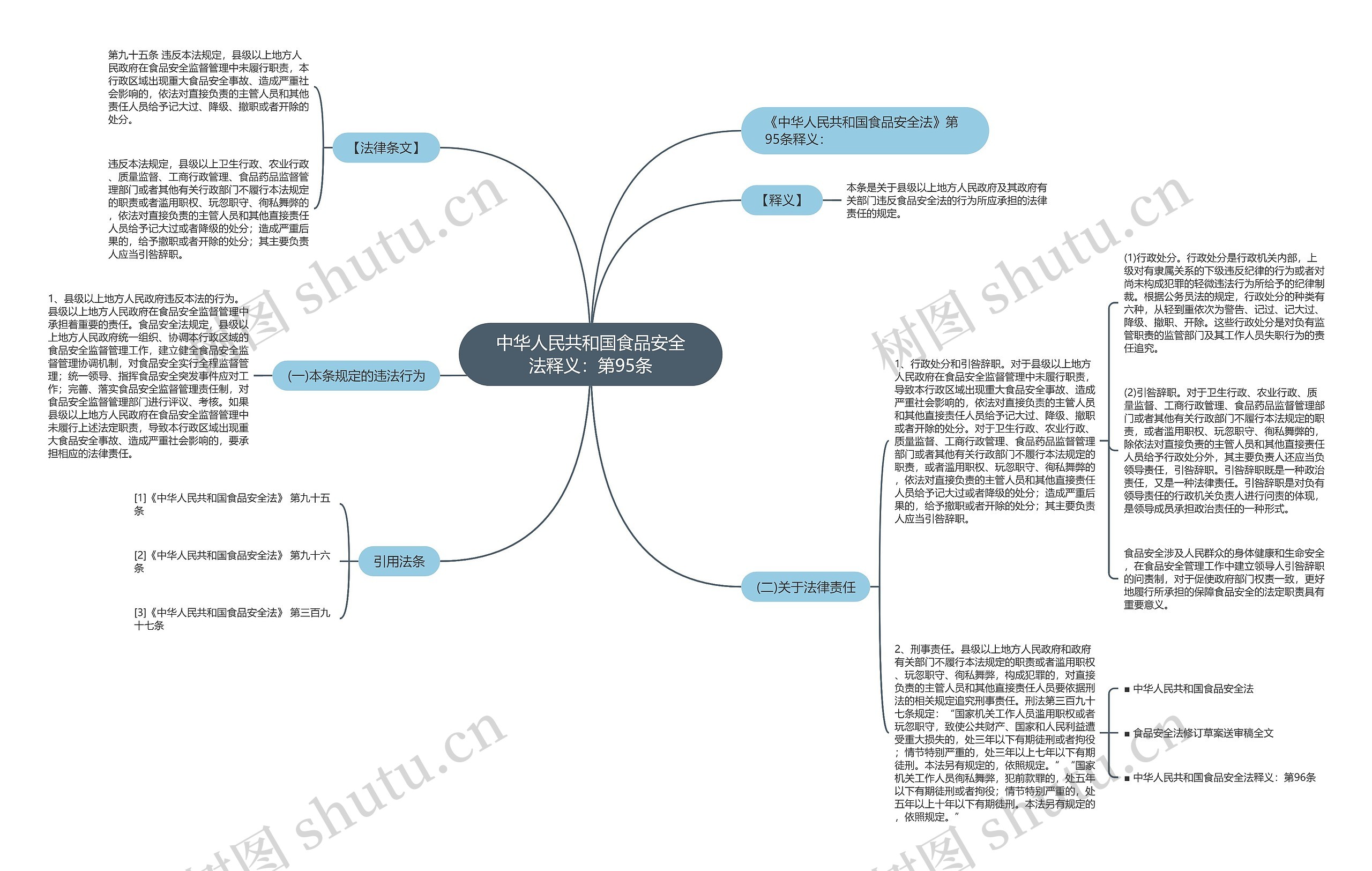 中华人民共和国食品安全法释义：第95条思维导图