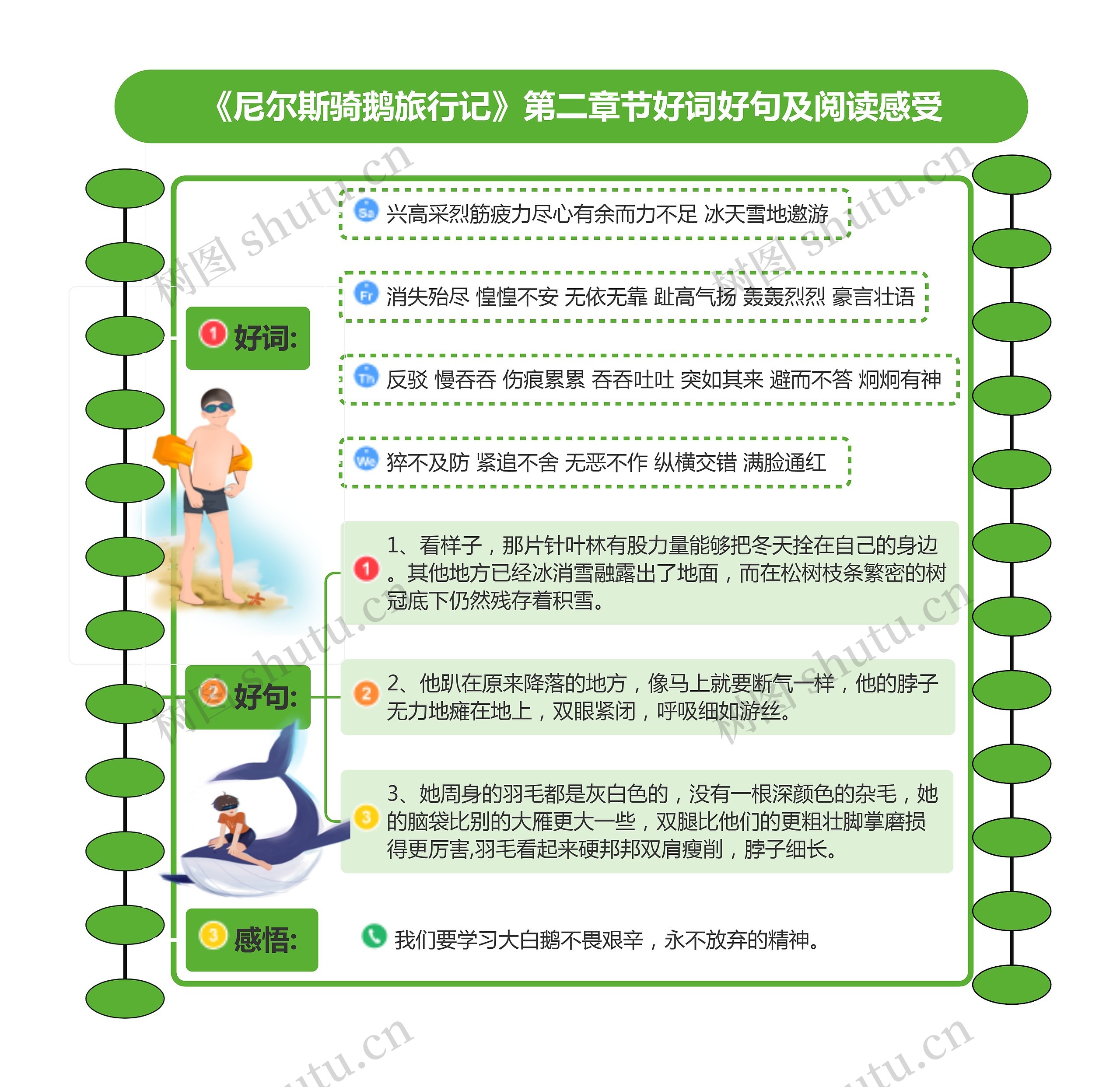 《尼尔斯骑鹅旅行记》第二章节好词好句及阅读感受