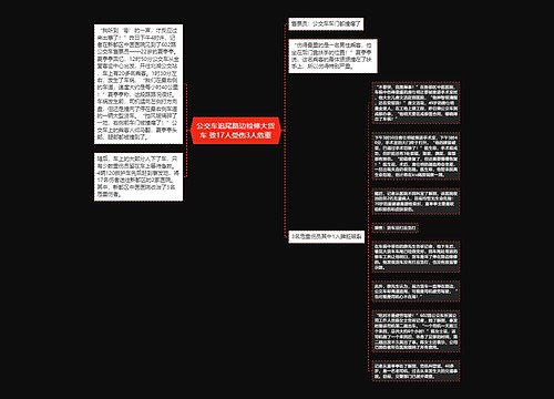 公交车追尾路边检修大货车 致17人受伤3人危重