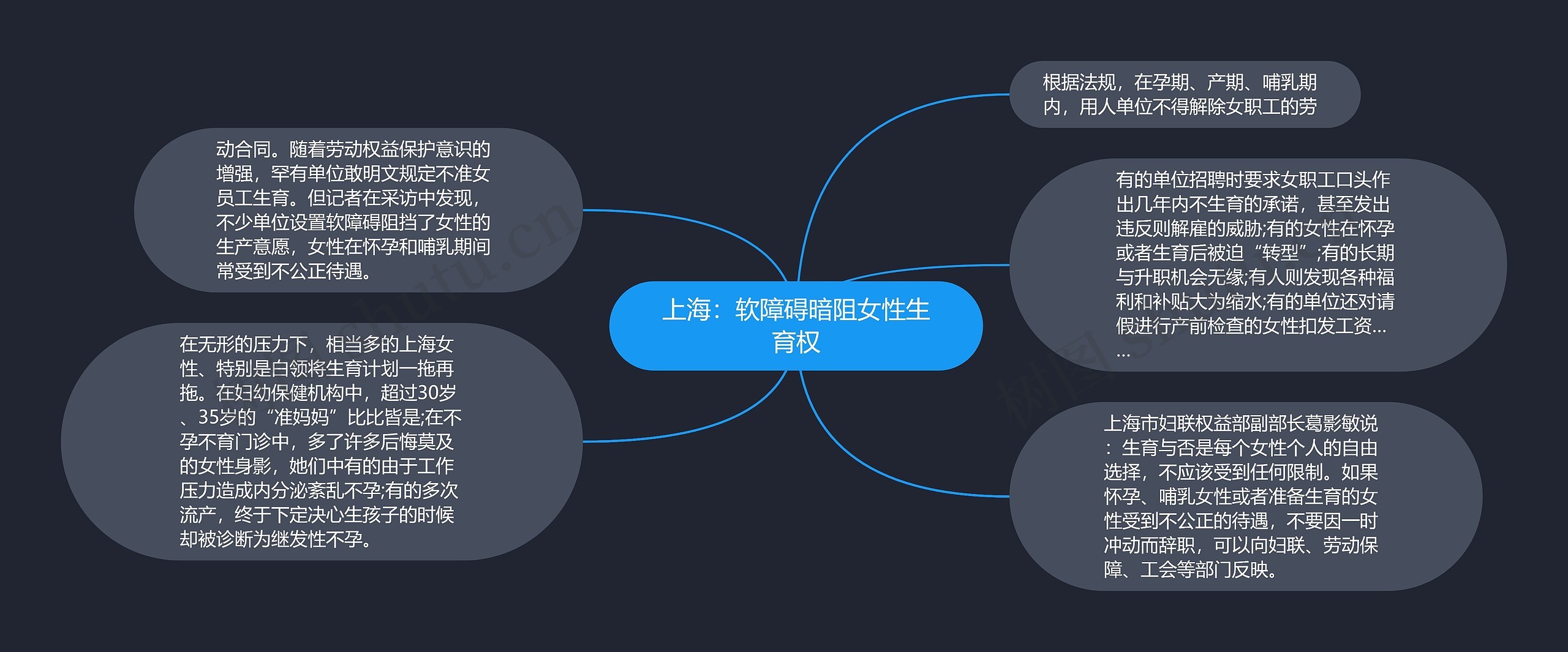 上海：软障碍暗阻女性生育权思维导图