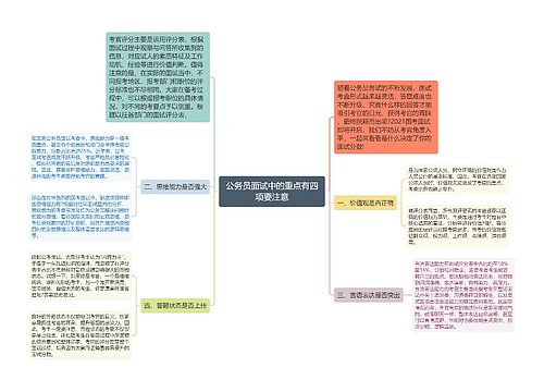 公务员面试中的重点有四项要注意