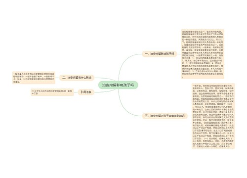 治安拘留影响孩子吗