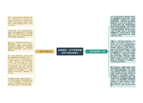 老师指导：2020年国考面试天气热如何穿衣