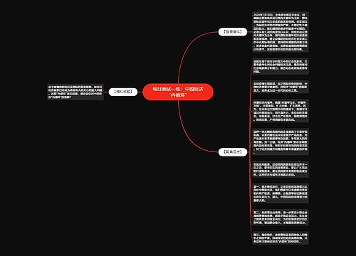 每日面试一练：中国经济“内循环”