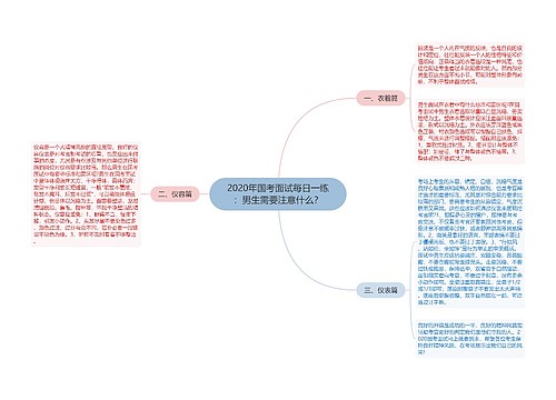 2020年国考面试每日一练：男生需要注意什么？