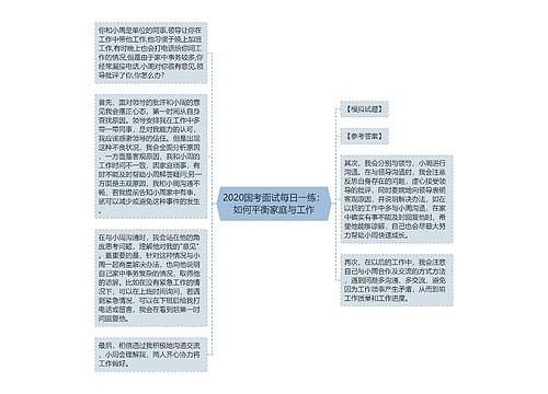 2020国考面试每日一练：如何平衡家庭与工作