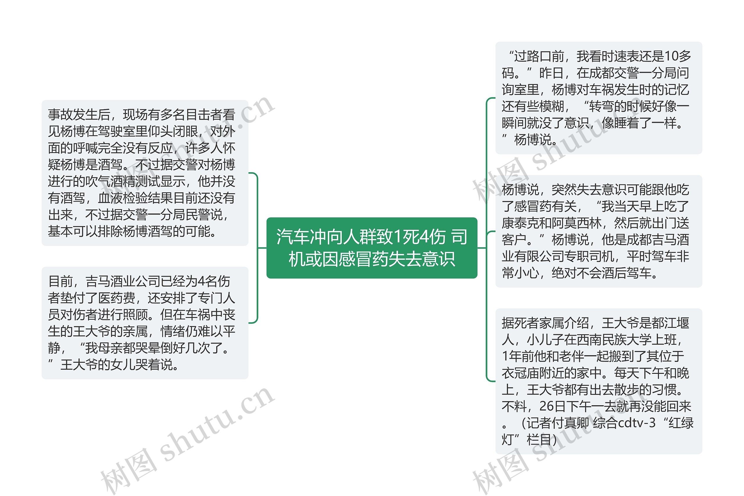 汽车冲向人群致1死4伤 司机或因感冒药失去意识 汽车冲向人群致1死4伤 司机或因感冒药失去意识