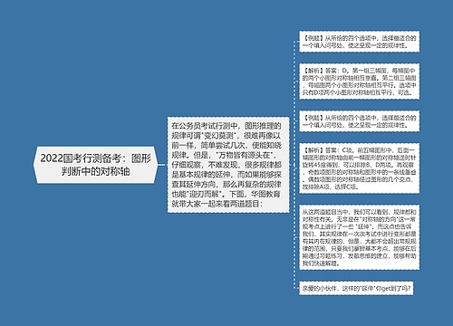 2022国考行测备考：图形判断中的对称轴