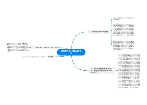 故意伤害他人身体治安管理