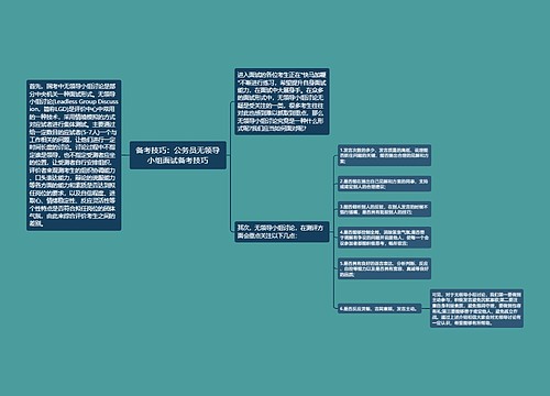 备考技巧：公务员无领导小组面试备考技巧