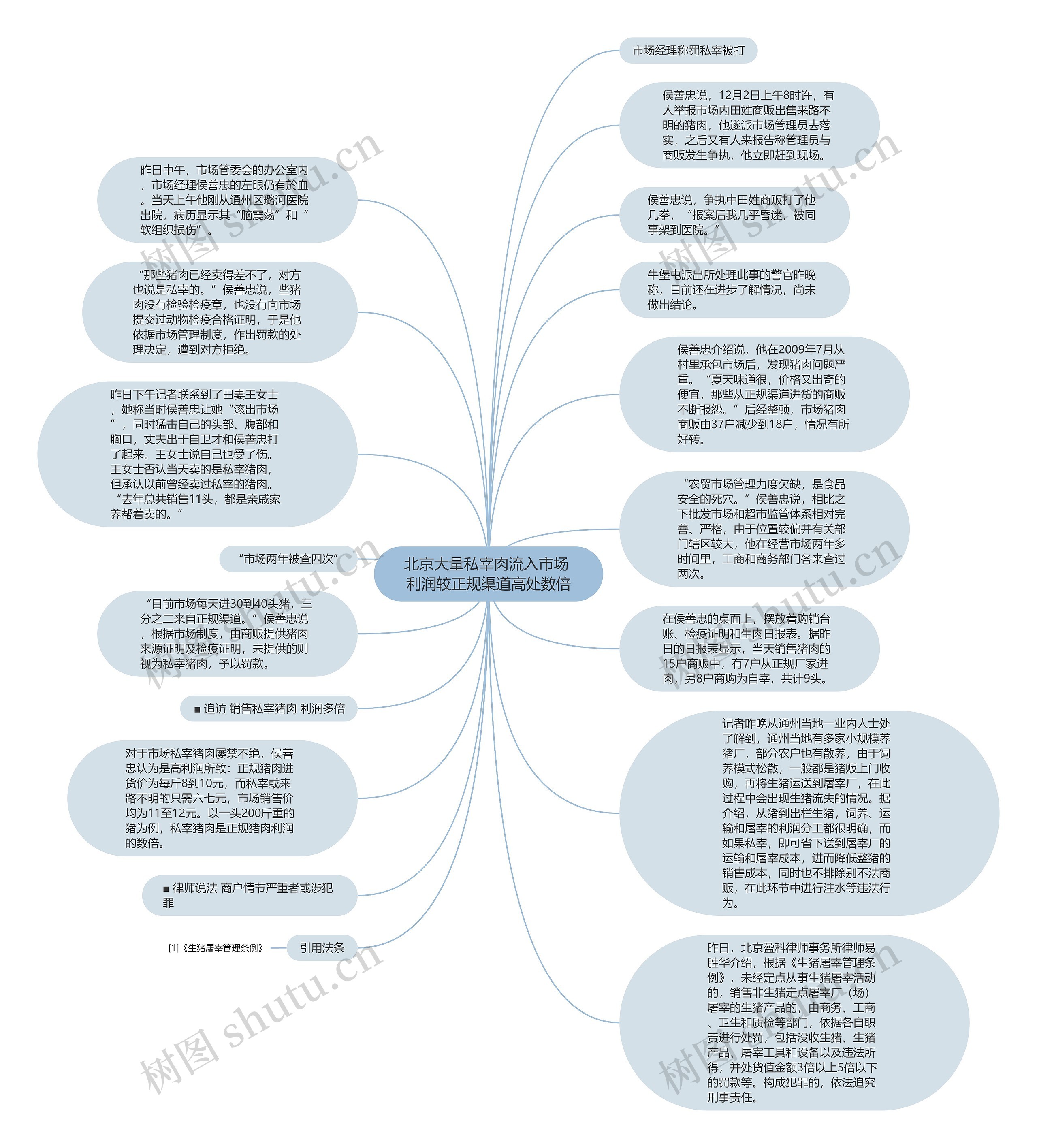 北京大量私宰肉流入市场 利润较正规渠道高处数倍思维导图