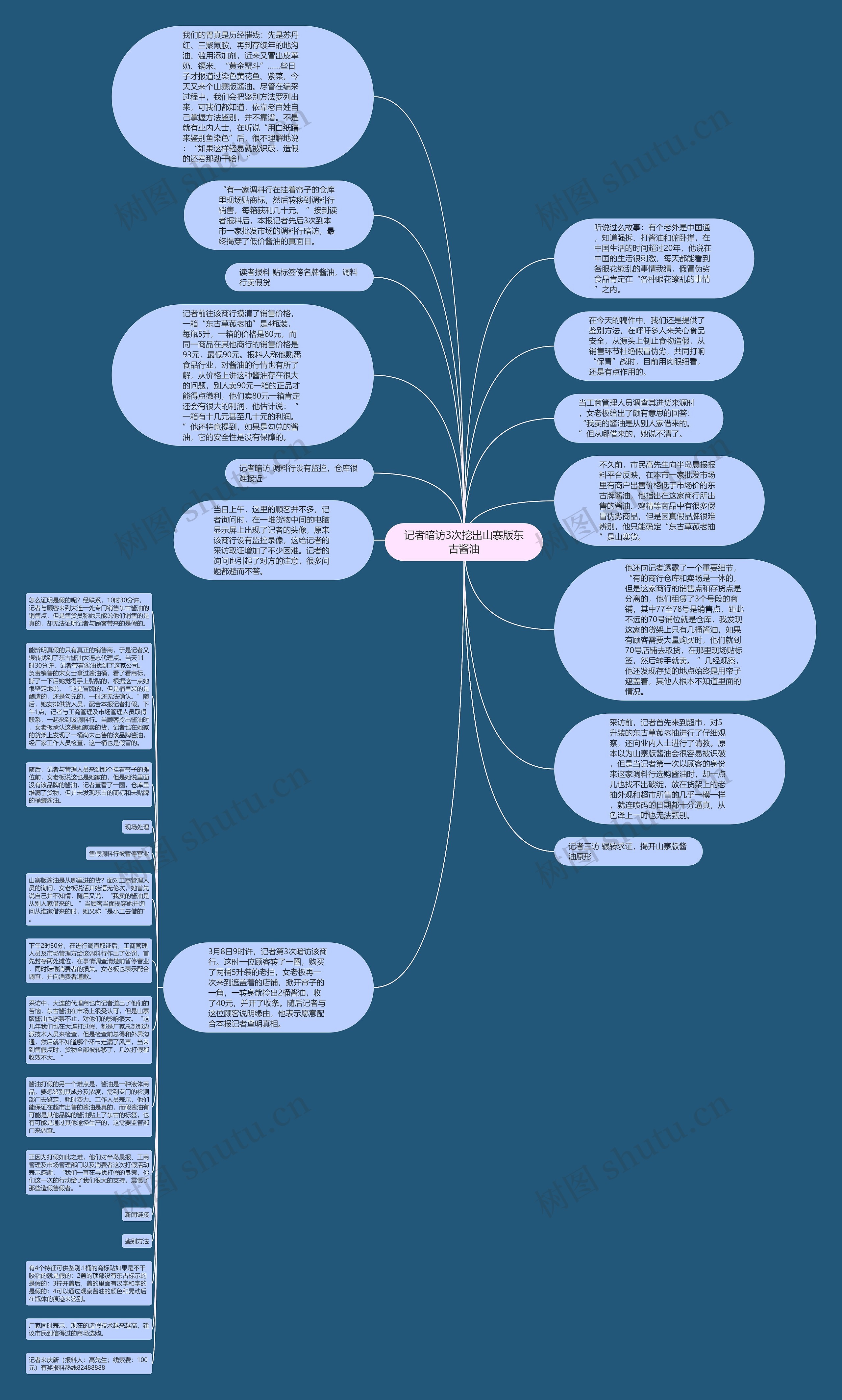 记者暗访3次挖出山寨版东古酱油思维导图