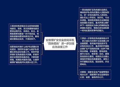 安徽煤矿安全监察局采取“四条措施”进一步加强应急救援工作