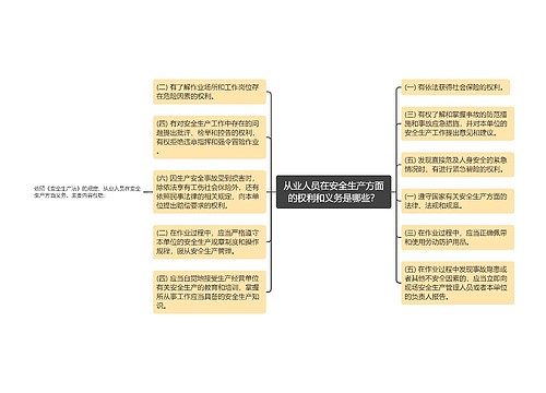 从业人员在安全生产方面的权利和义务是哪些？
