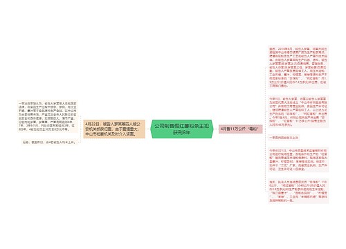 公司制售假红薯粉条主犯获刑8年