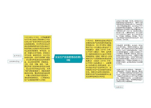 安全生产应急管理动态第30期