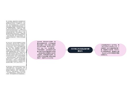 2020省公务员面试备考解题技巧